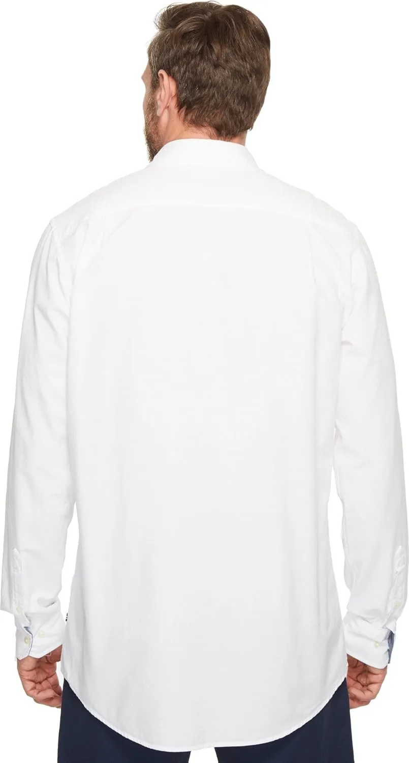 Nautica Men's Long Sleeve Button Down Solid Oxford Shirt