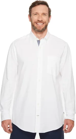 Nautica Men's Long Sleeve Button Down Solid Oxford Shirt