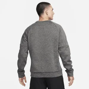 Nike Men's Therma-FIT Training Crew Neck Sweatshirt (Heather Charcoal/Marbled) (US, Alpha, Small, Regular, Regular, Heather Charcoal/Marbled)