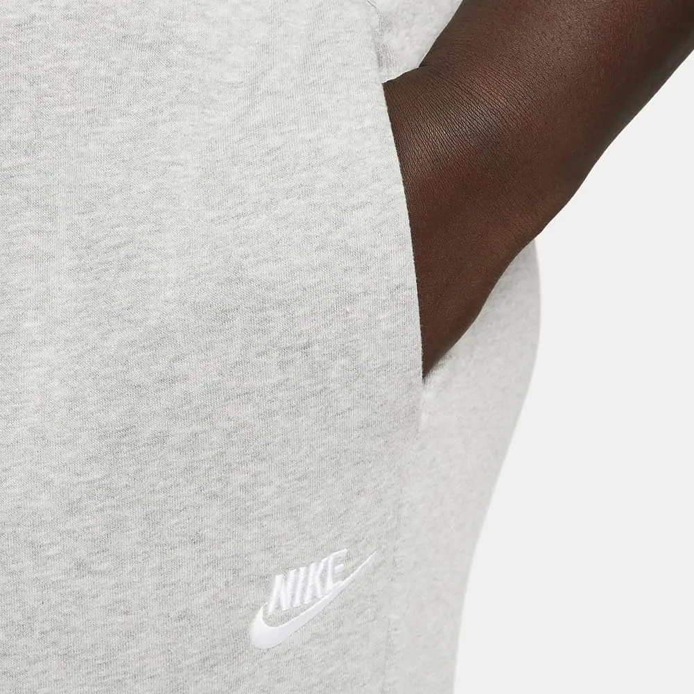 Nike Sportswear Club Fleece Women's Mid-Rise Joggers (Plus Size) (DV5085-063, Dark Grey Heather/White)