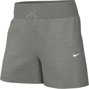 Nike Sportswear Phoenix Fleece Women's High-Waisted Loose Shorts (Dark Grey Heather/Sail, FD1409-063) Size Small