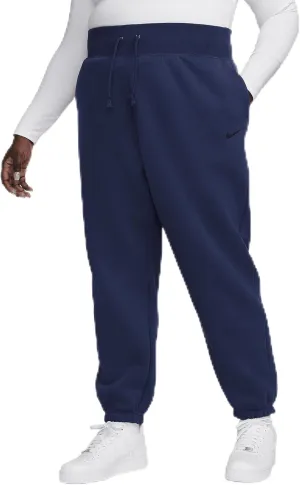 Nike Sportswear Phoenix Fleece Women's High-Waisted Oversized Sweatpants (Plus Size) (DV4919-410, Midnight Navy/Black) Size 1X