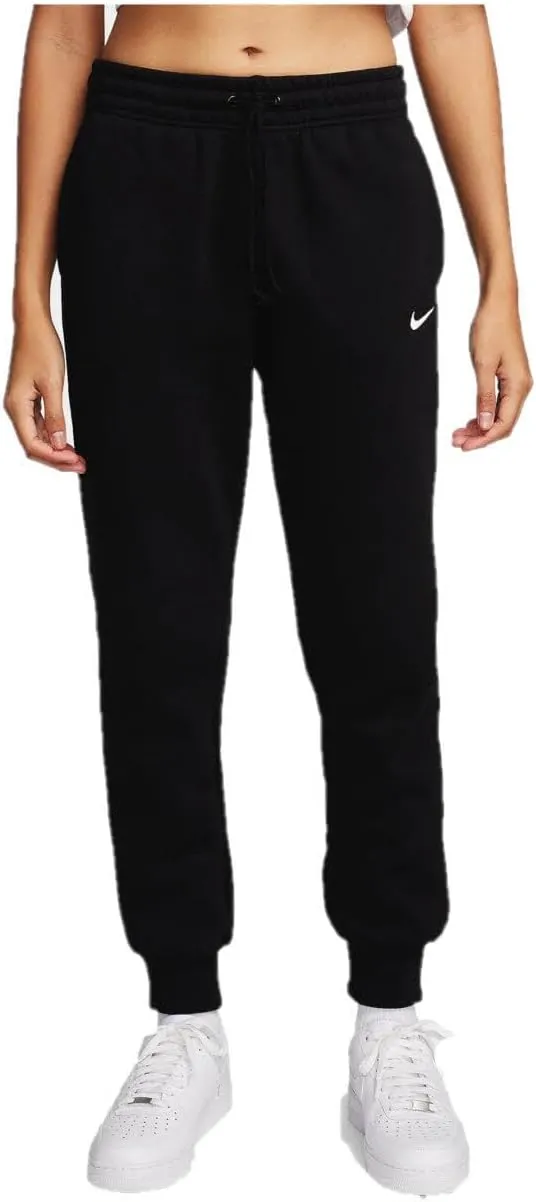 Nike Sportswear Phoenix Fleece Women's Mid-Rise Sweatpants (FZ7626-010, Black/Sail)
