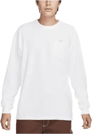 Nike Sportswear Premium Essentials Men's Long-Sleeve Pocket T-Shirt (White, DR7929-101) Size XX-Large