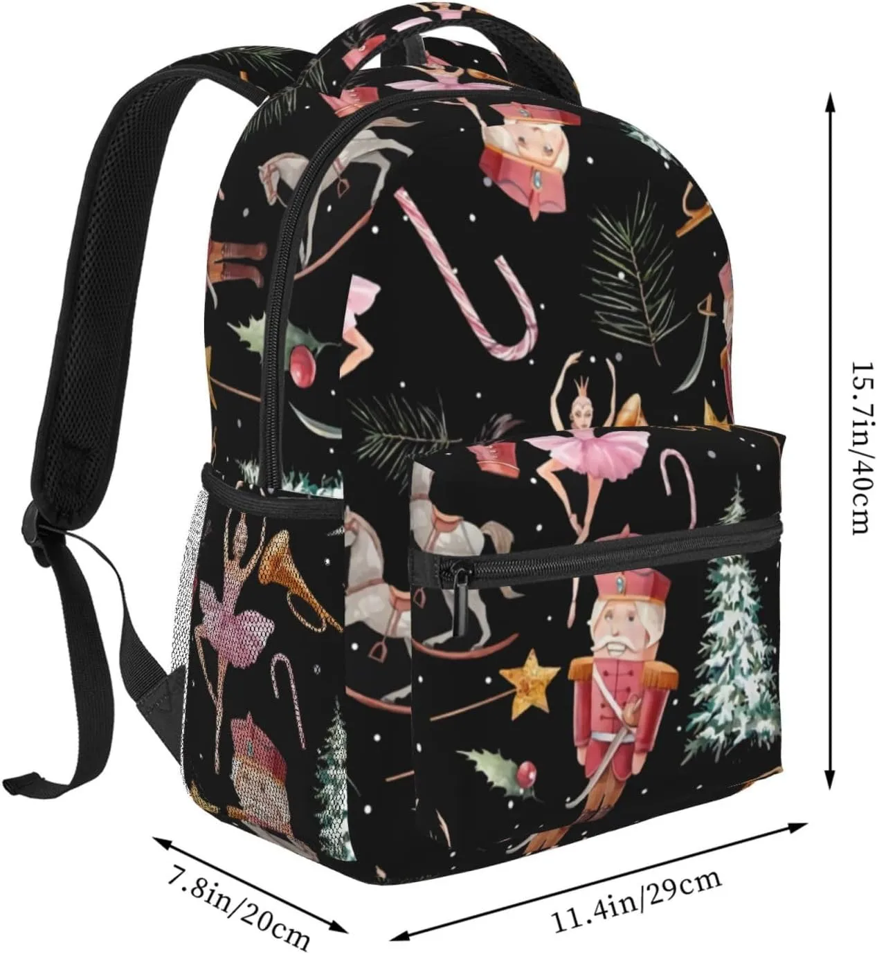 Nutcracker Mouse King Ballet Dance Backpack Lightweight Double Shoulder Backpack Casual Laptop Backpacks For Women Men Travel
