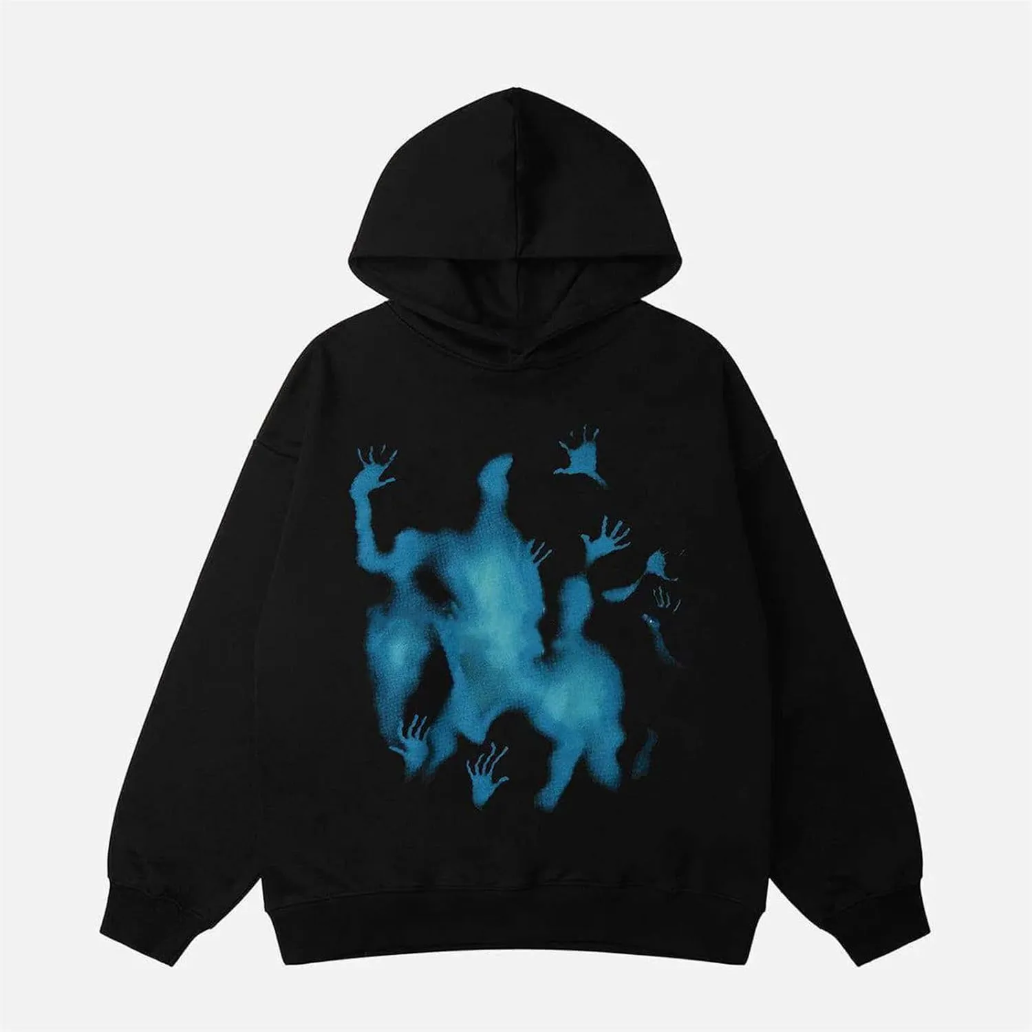 Oversized Graphic Hoodie Sweatshirt Y2k Women Long Sleeve Hooded Pullover Sweater Teen Girls Aesthetic Shirts