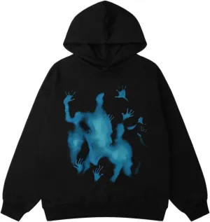 Oversized Graphic Hoodie Sweatshirt Y2k Women Long Sleeve Hooded Pullover Sweater Teen Girls Aesthetic Shirts