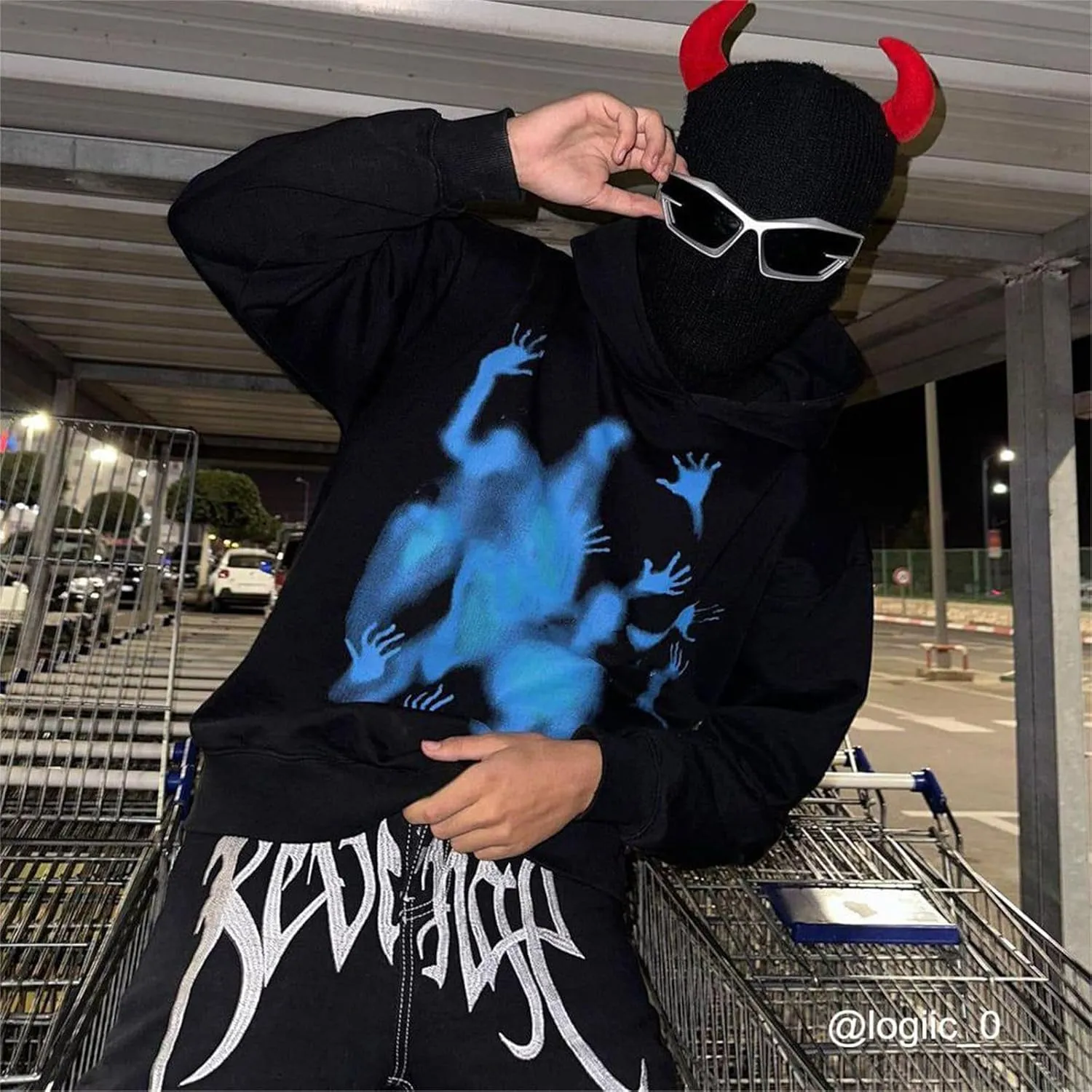 Oversized Graphic Hoodie Sweatshirt Y2k Women Long Sleeve Hooded Pullover Sweater Teen Girls Aesthetic Shirts