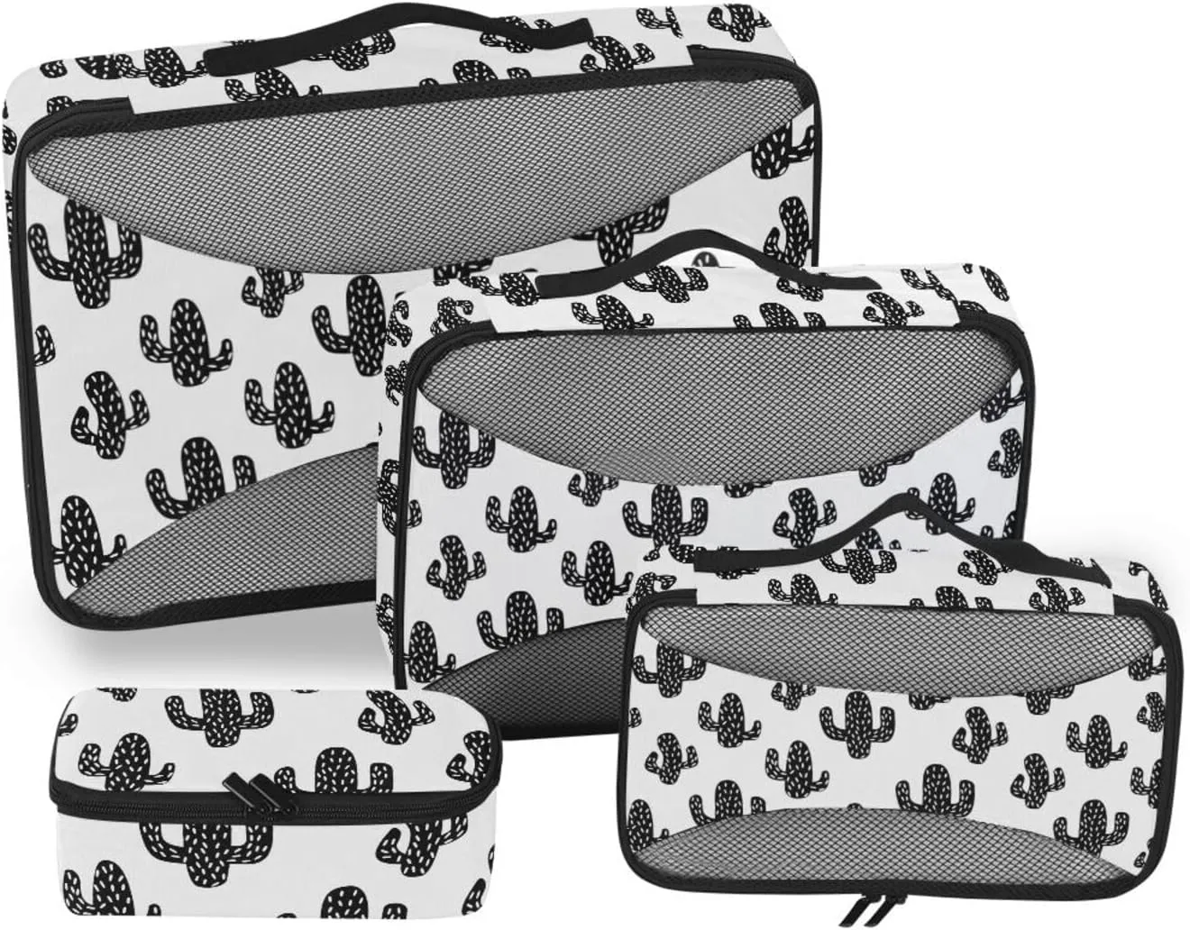 Packing Cube 4 Set Luggage Organizer Packing Cubes for Travel Women Packing Cubs Cactus