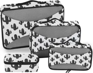 Packing Cube 4 Set Luggage Organizer Packing Cubes for Travel Women Packing Cubs Cactus