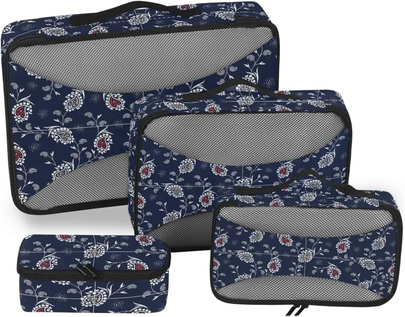 Packing Cubes for Travel 4 Set Luggage Bags Organizers Traveling Packing Cubes Oacking Cubes Paisley