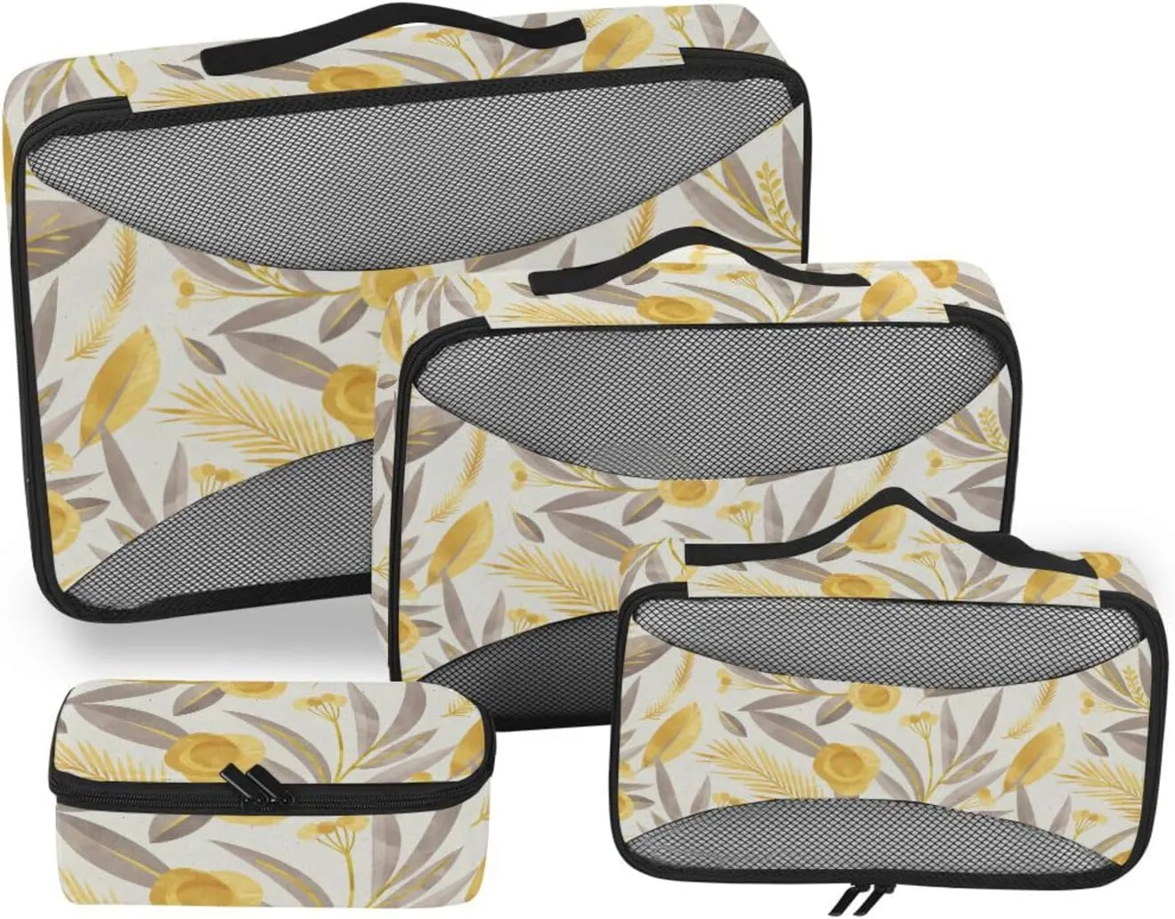 Packing Cubes for Travel 4 Set Luggage Organizer Travel Cubes for Luggage Packing Cubs Floral Pattern