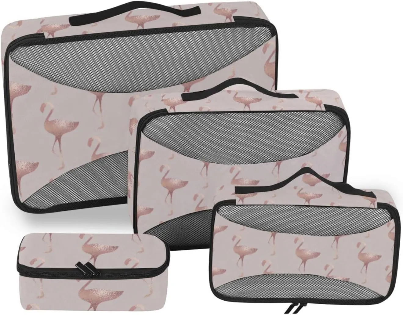 Packing Cubes for Travel 4 Set Luggage Organizer Travel Organizers Packimg Cubes Flamingo Pink