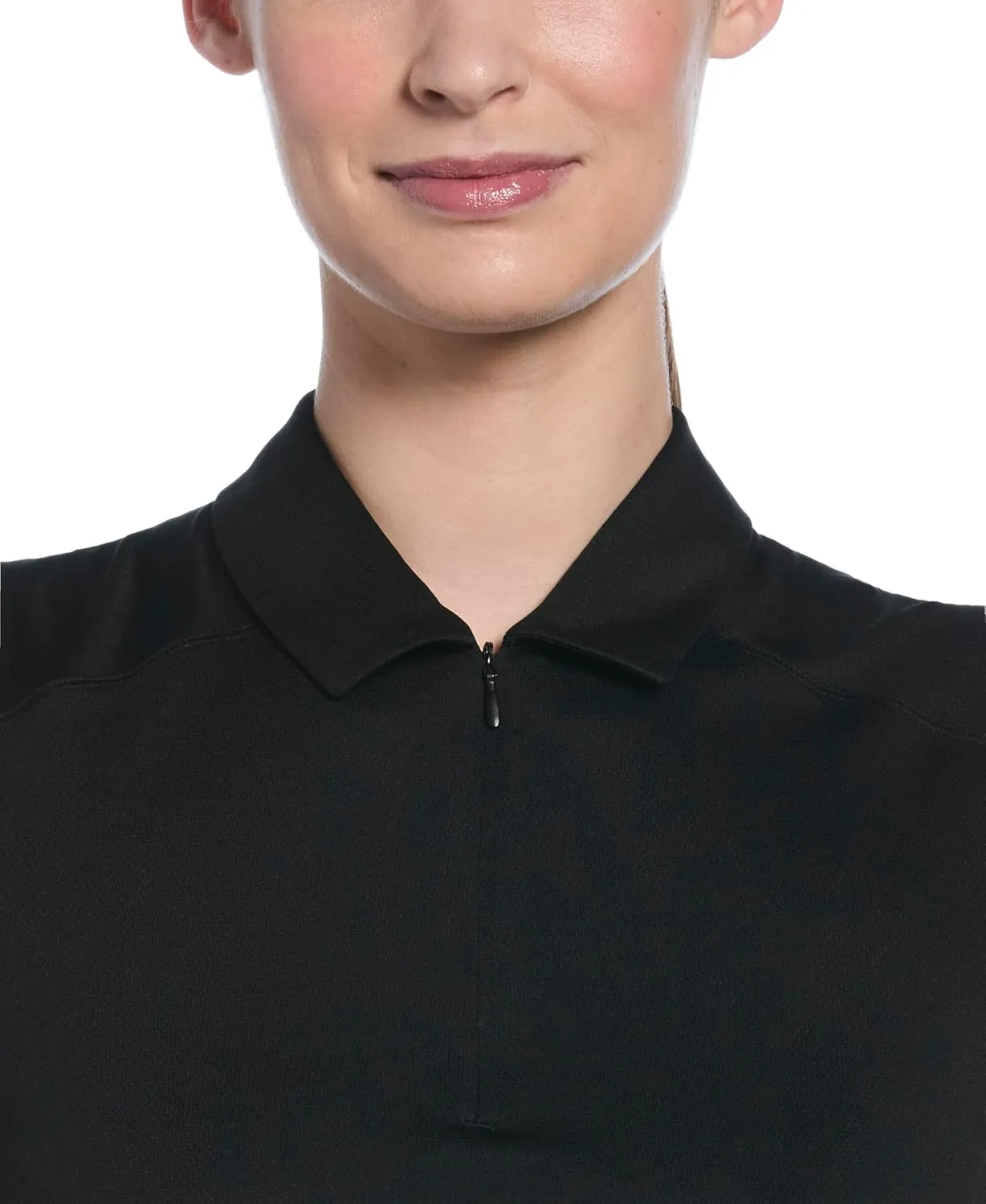 PGA TOUR Women's Airflux Sleeveless Quarter Zip Golf Polo Shirt Moisture-Wicking Fabric