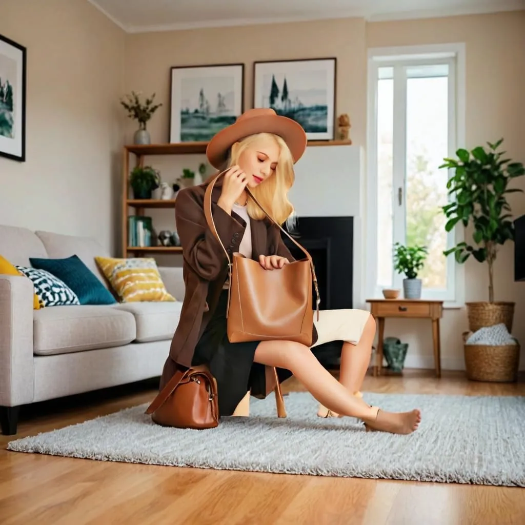Premium Leather Bucket Bag for Women, 5-Level Adjustable Shoulder & Crossbody Strap