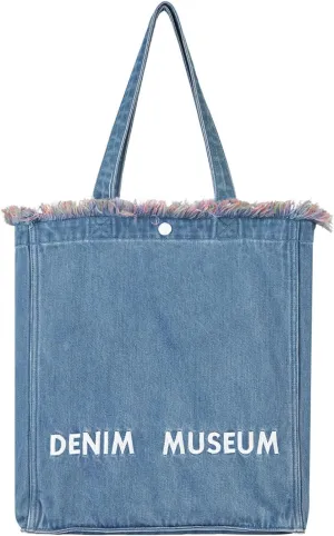 Premium Red Yarn Fringe Boho Denim Tote Bag for Women  2025 Summer Niche Lightweight Foldable Designer Shoulder Purse