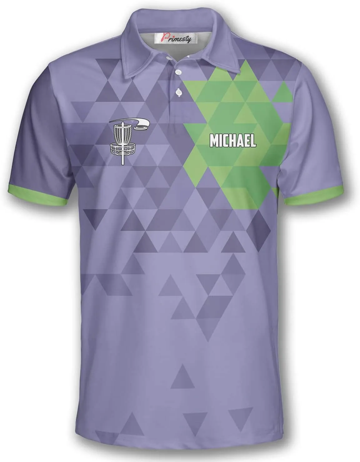 PRIMESTY Disc Golf Polo Shirts for Men, Custom Name & PDGA Number Jerseys, Size S-5XL