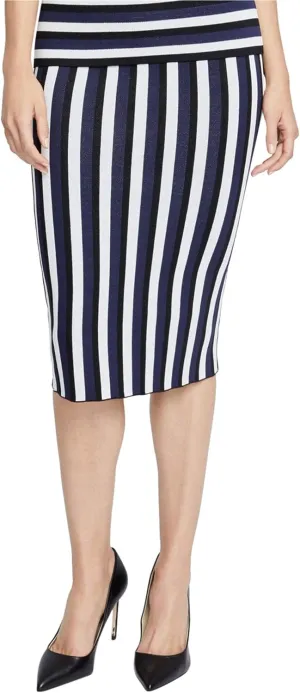 RACHEL Rachel Roy Womens Striped Pull On Pencil Skirt B/W XS