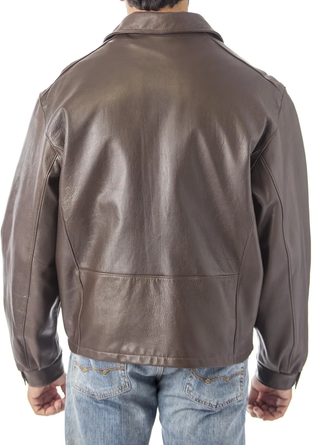 REED Men's Straight Bottom Leather Jacket Union Made in USA