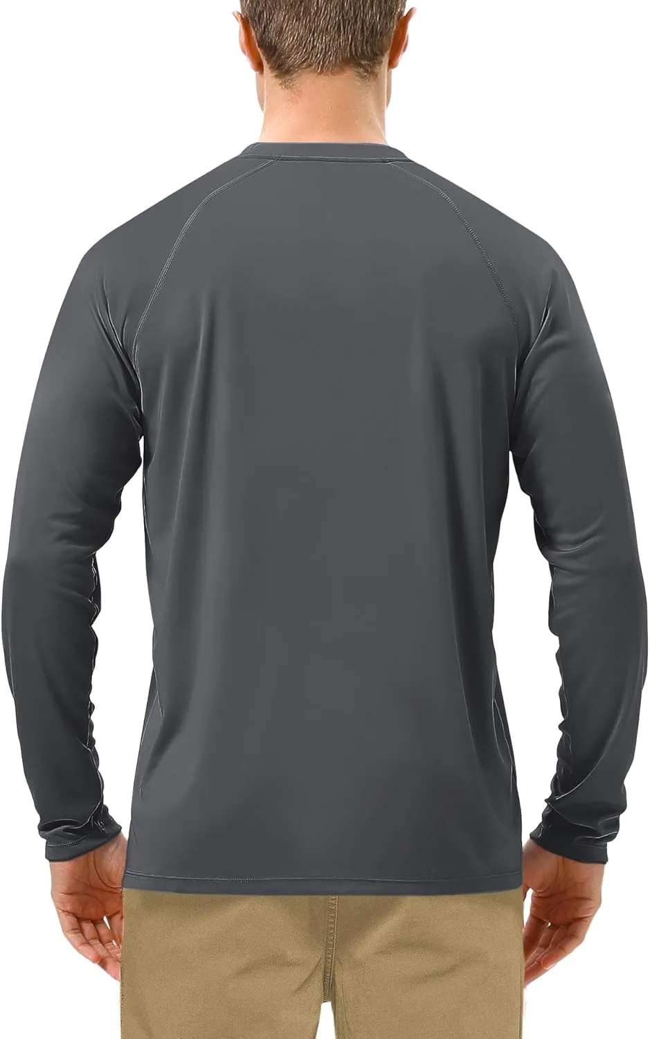 Roadbox Mens UPF 50  UV Sun Protection Shirts Outdoor Long Sleeve SPF Rash Guard for Fishing Hiking Swimming Running