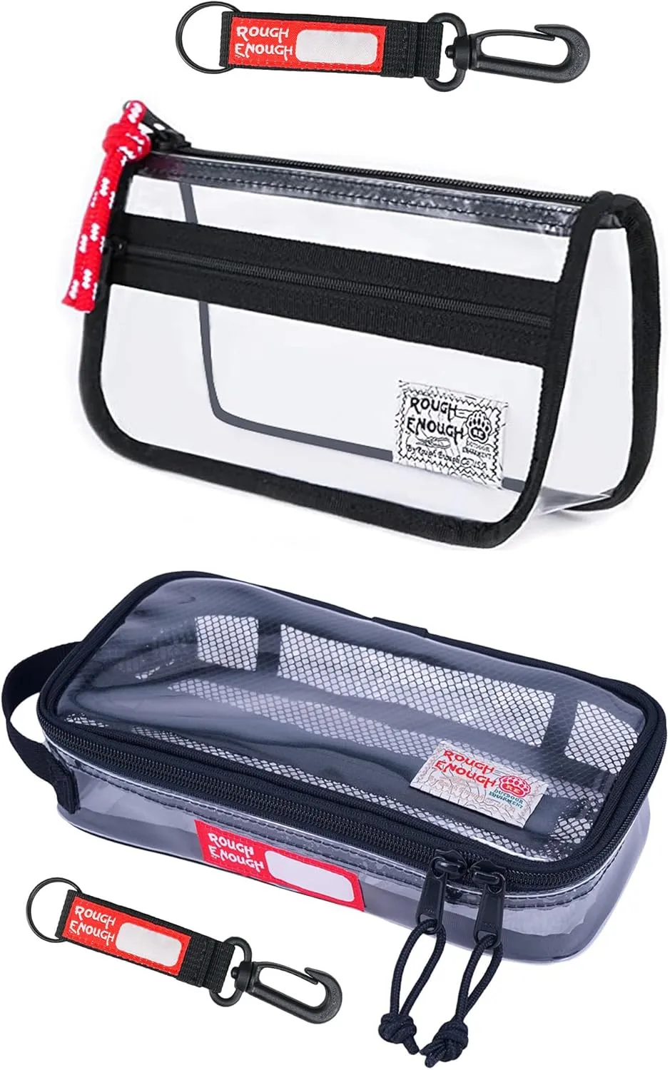Rough Enough Clear Toiletry Bag for Toiletries Travel Essentials Set