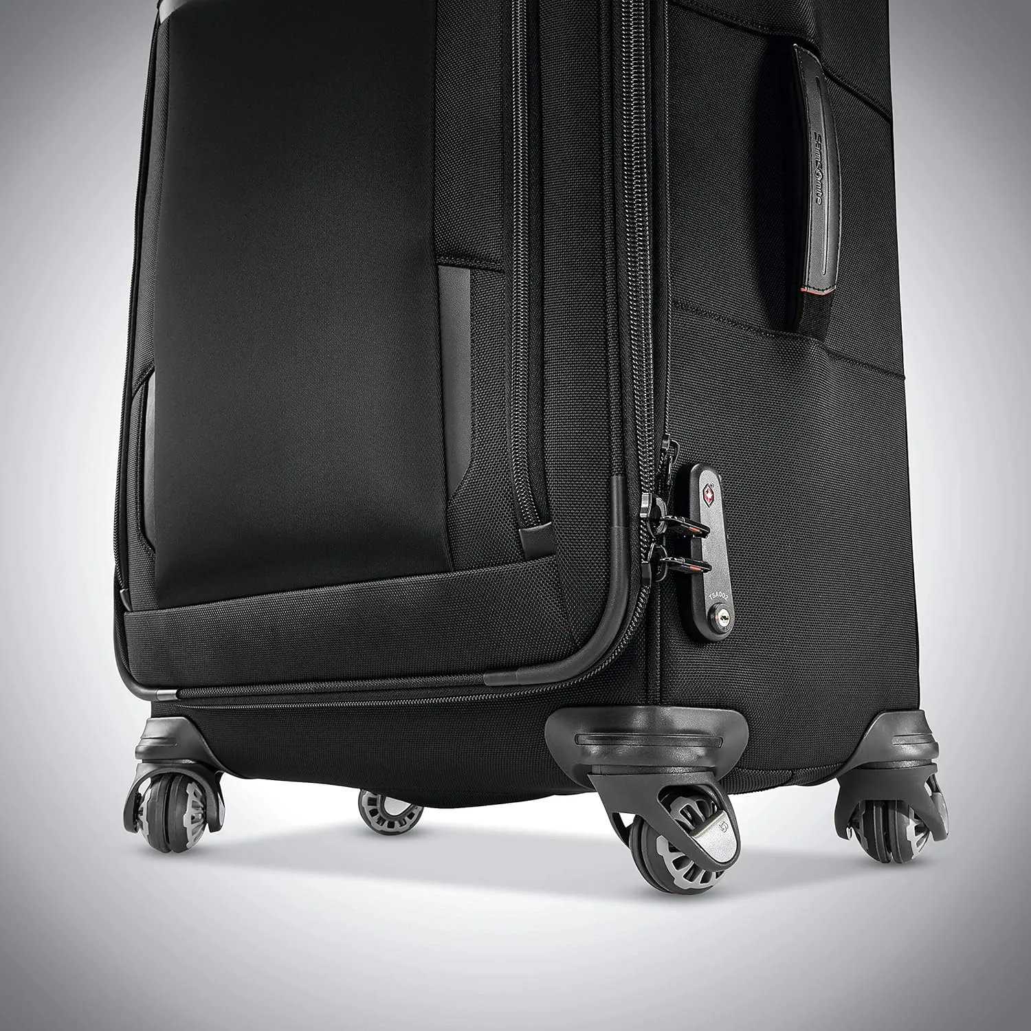 Samsonite Pro Travel Softside Expandable Luggage with Spinner Wheels, Black, Checked-Large 29-Inch