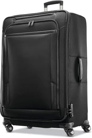 Samsonite Pro Travel Softside Expandable Luggage with Spinner Wheels, Black, Checked-Large 29-Inch