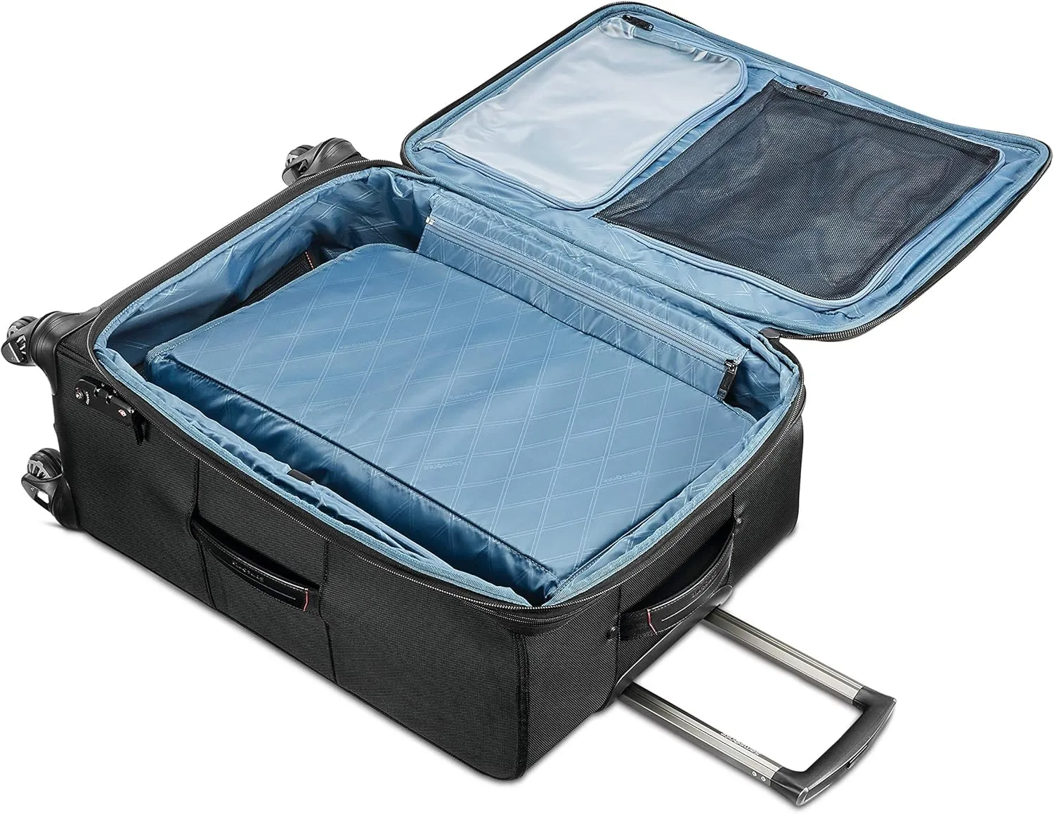 Samsonite Pro Travel Softside Expandable Luggage with Spinner Wheels, Black, Checked-Large 29-Inch