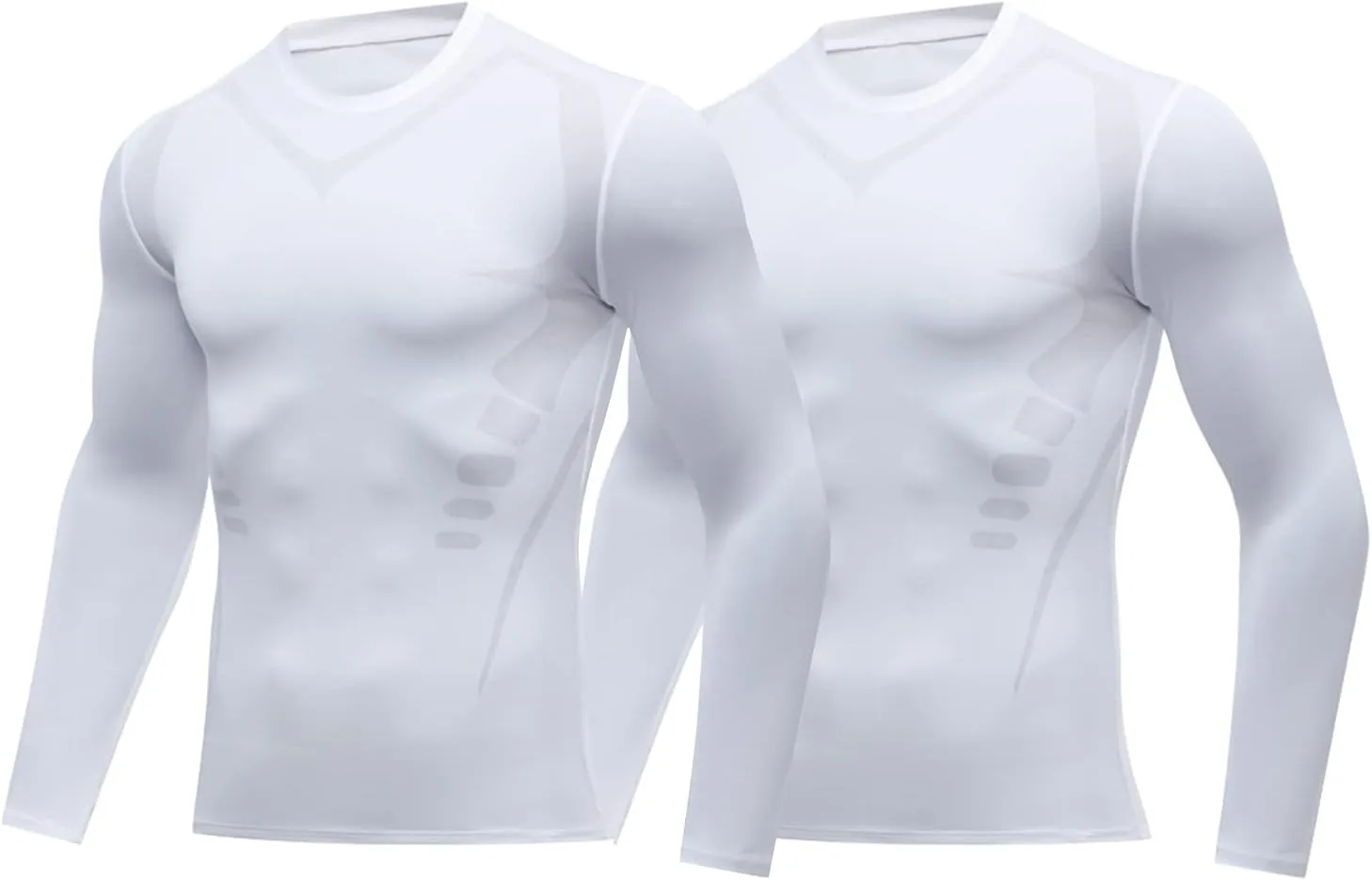 sandbank Men's Compression Shirts Long Sleeve Athletic Workout Base Layer Top Multi Packs
