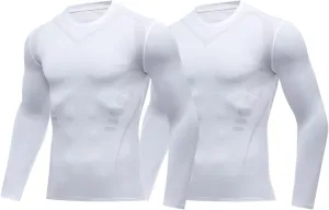 sandbank Men's Compression Shirts Long Sleeve Athletic Workout Base Layer Top Multi Packs