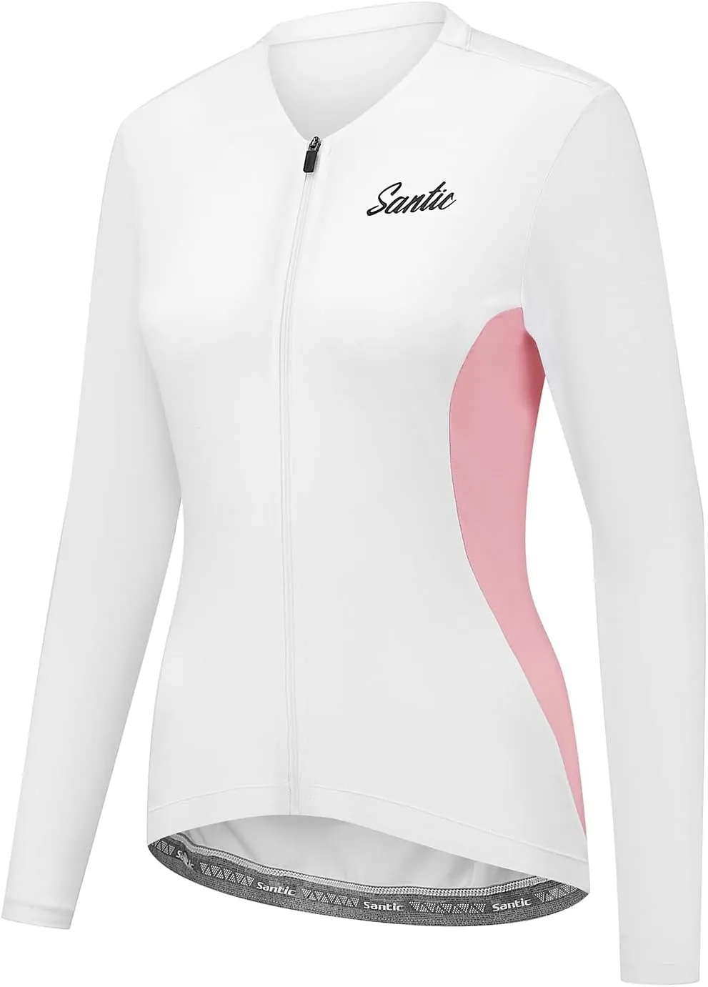 Santic Cycling Jersey Women's Long Sleeve Tops Bike Shirts Bicycle Jacket with Pockets