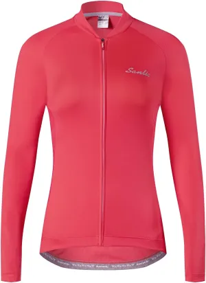 Santic Cycling Jersey Women's Long Sleeve Tops Bike Shirts Bicycle Jacket with Pockets