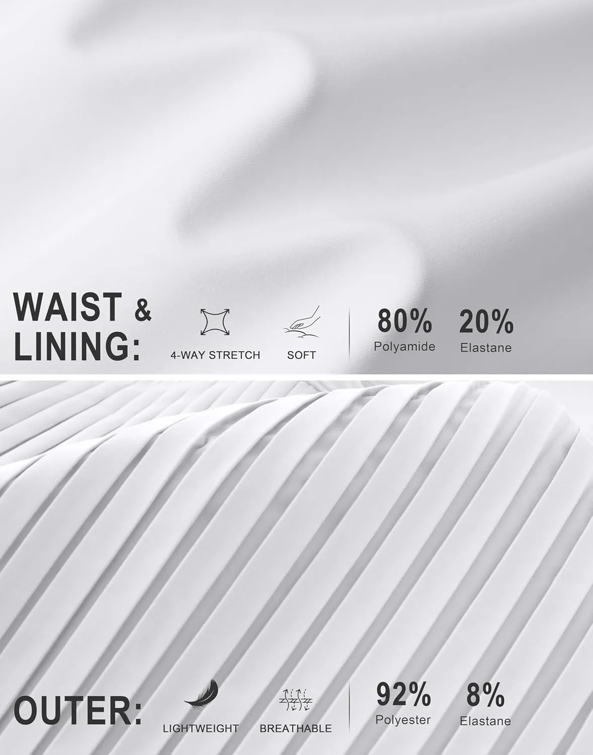 SANTINY 14" Tennis Skirt Skorts for Woman Pleated High Waited Skirts with Built-in Shorts Athletic Golf Skort