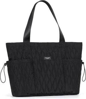 SATIN SAINT Tote Bag For Women with Side Pockets, 16L Side-Cinch Causal Shoulder Bag, Lightweight Tote for Moms, Work, Gym