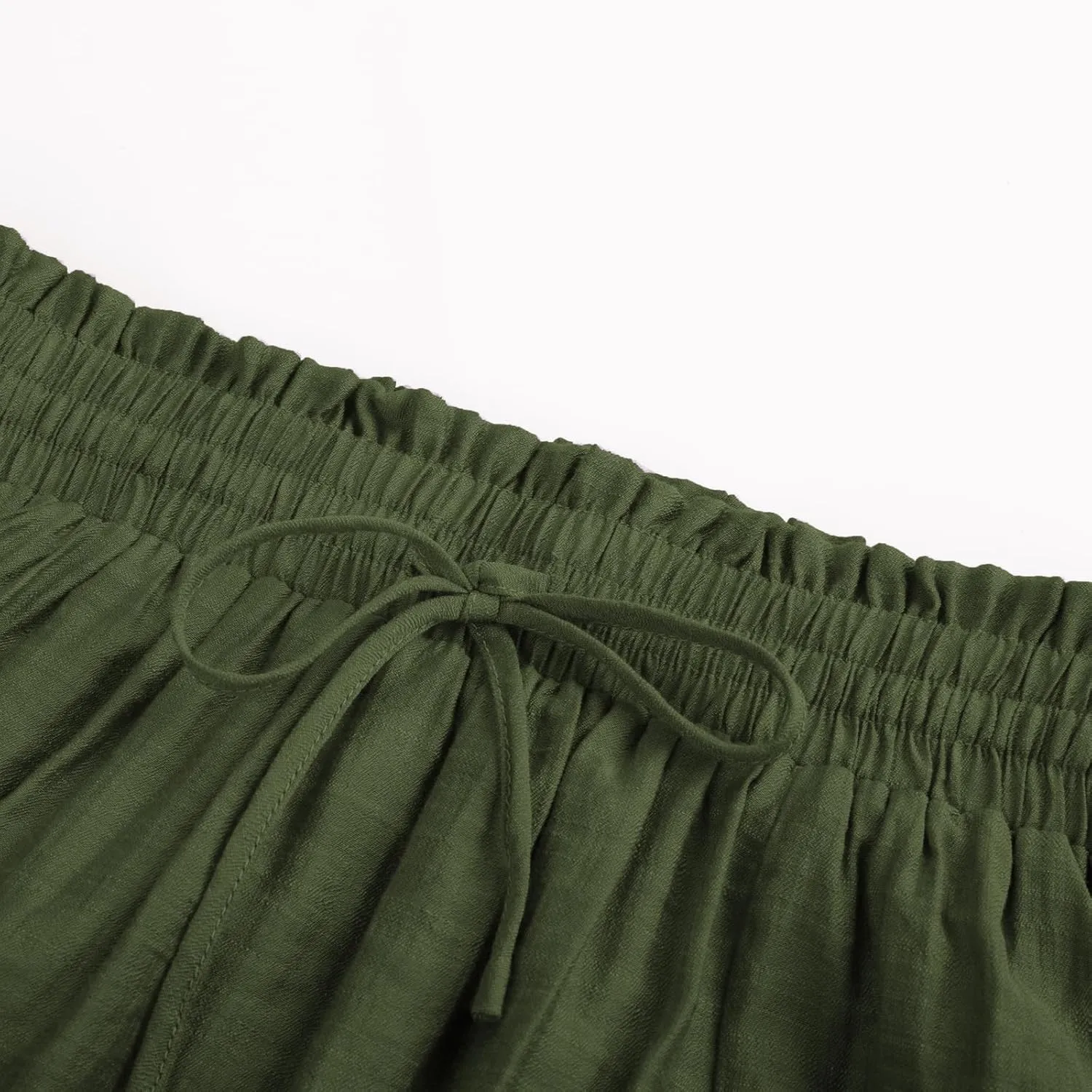 Scarlet Darkness Renaissance Midi Skirt Asymmetrical Ruffle Summer Flowy Skirt with Pockets