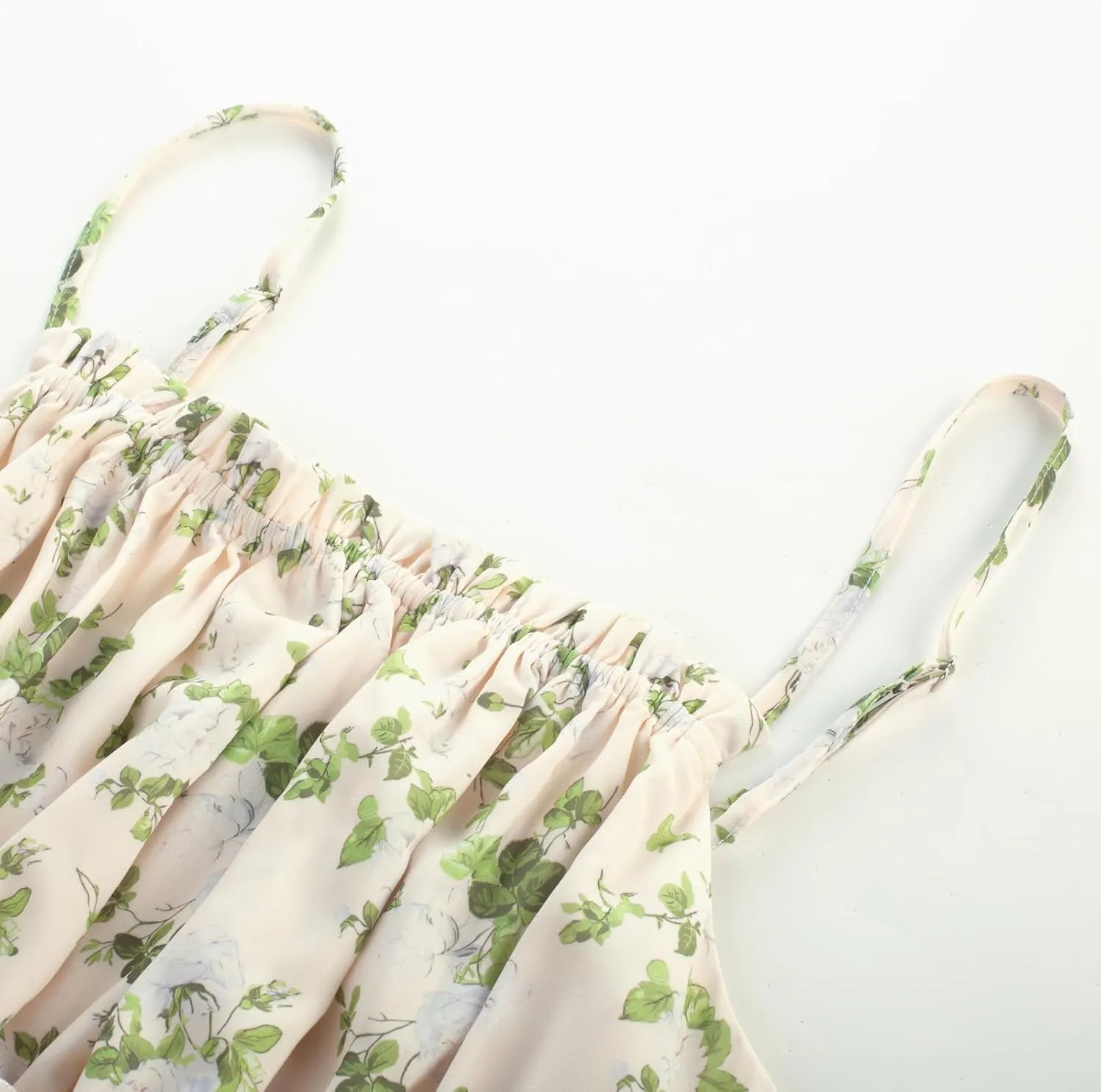 Scarlet Darkness Summer Sundress for Women Floral Sleeveless Spaghetti Strap Dress