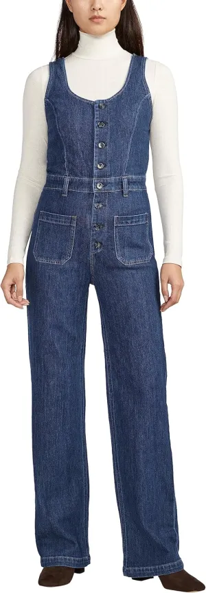 Silver Jeans Co. womens High Rise Wide Leg JumpsuitJeans