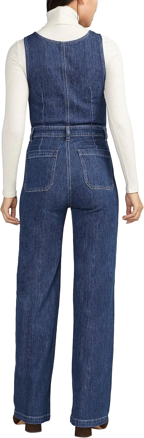Silver Jeans Co. womens High Rise Wide Leg JumpsuitJeans