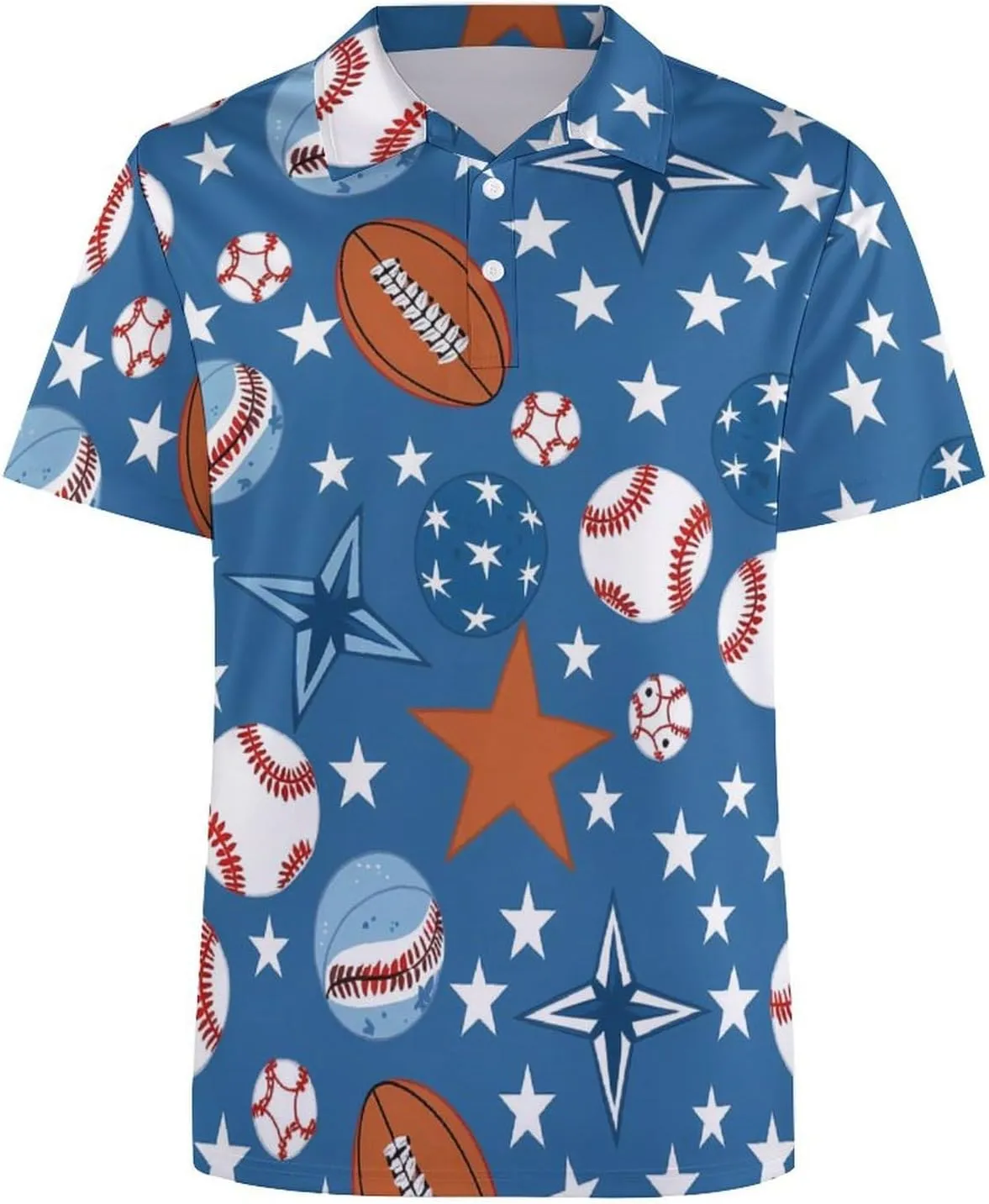 Soccer Football Baseball Mens Polo Shirts Quick Dry Short Sleeve Golf Slim Fit T Shirt