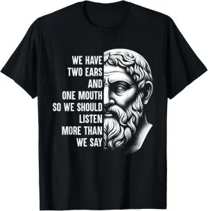 Stoic Philosopher Zeno of Citium Quote Motivational Wisdom T-Shirt