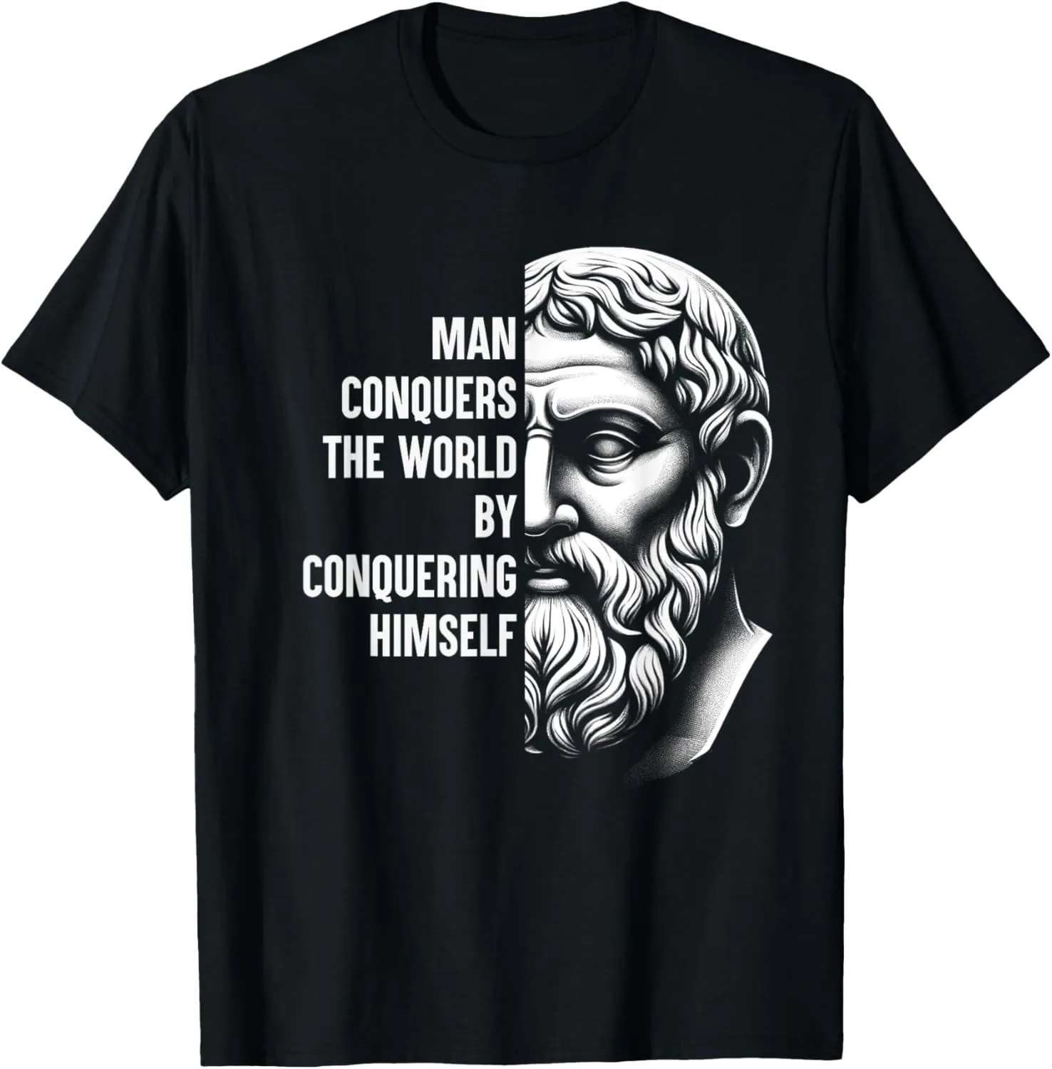 Stoic Philosopher Zeno of Citium Quote Motivational Wisdom T-Shirt
