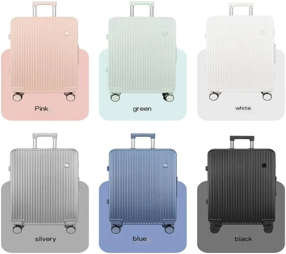 Suitcase Aluminum Frame Hard Shell Luggage Suitcase 20 Inch Boarding Case Long And Short Distance Luggage Trolley Case Luggage(Pink,20in)
