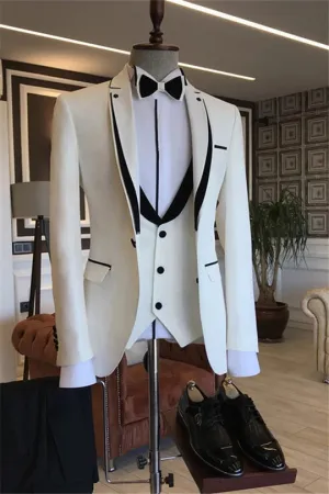 Suzhoufashion Flamur Navy Blue Three Piees Best Fitted Prom Men Suits