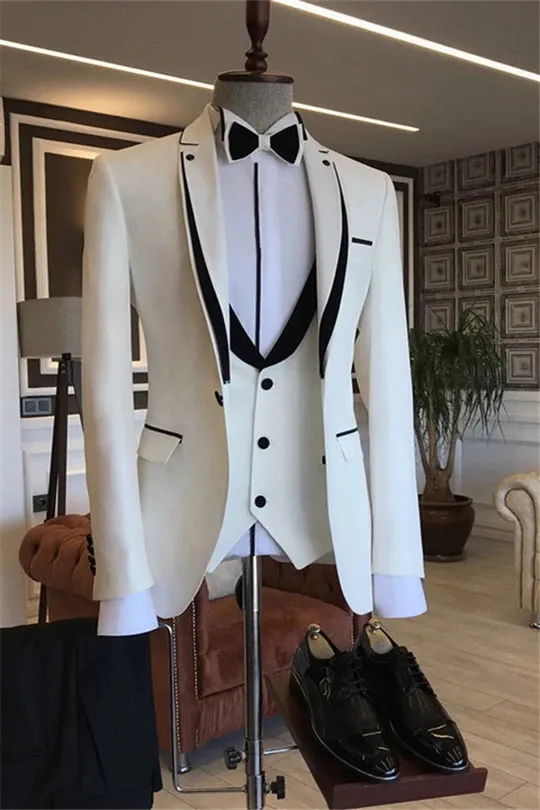 Suzhoufashion Flamur Navy Blue Three Piees Best Fitted Prom Men Suits