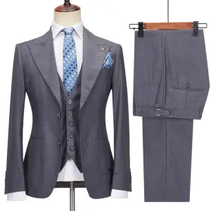 Suzhoufashion Odin Blue Striped One Button Best Fitted Business Suits