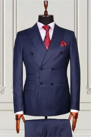 Suzhoufashion Pink Double Breasted Close Fitting Prom Men Suits