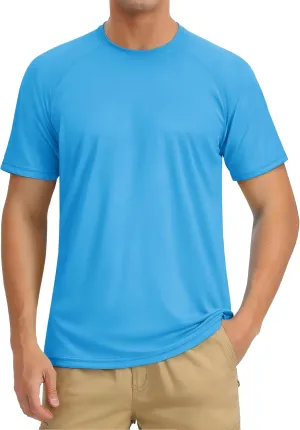 TACVASEN Men's Rashguard Shirts Short Sleeve UPF 50  Sun Protection SPF T-Shirt Quick Dry Fishing Swim Athletic Tops