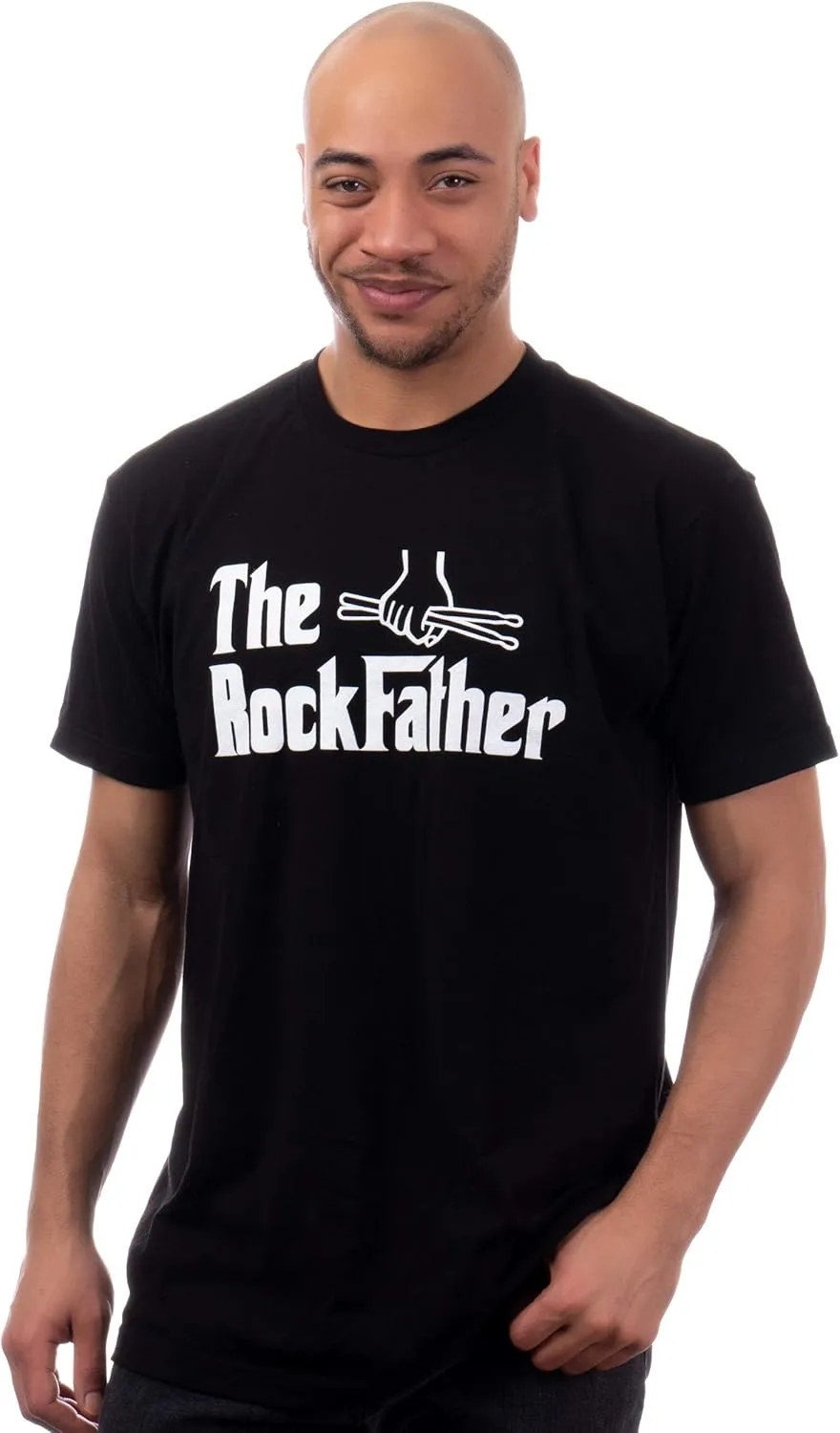 The Rockfather | Funny Drummer Humor Drumming Joke Rock and Roll Drum T-Shirt for Men Women