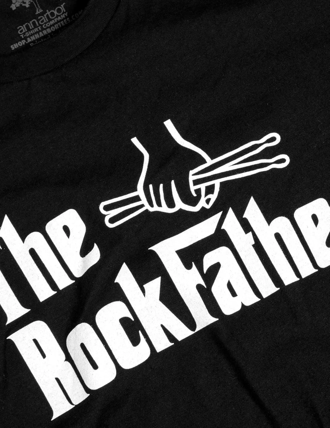 The Rockfather | Funny Drummer Humor Drumming Joke Rock and Roll Drum T-Shirt for Men Women