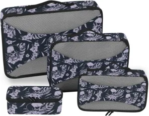 Travel Cubes for Packing Set of 4 Luggage Cubes for Packing Packing Cubes Travel Packing Cunes Skull